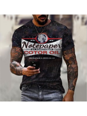 Men's Casual Short Sleeve Graphic Tops HE1307-02-04