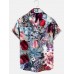 Vintage Beautiful Floral Print Hawaiian Short Sleeve Shirt