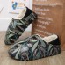 Men Warm Lining Slip  On Leaf Printing Fashion Home Winter Slippers