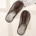 Men Thick  sole Plush Lining Waterproof Slip Resistant Home Winter Slipers